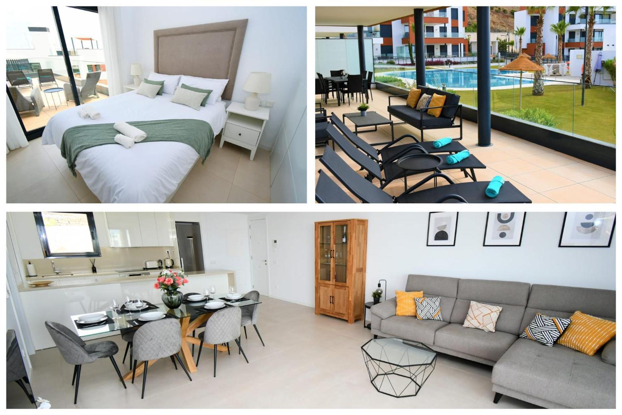 マラガCasa Kerr - Luxury Apt - Sleeps 9 - Los Bolichesアパートメント エクステリア 写真